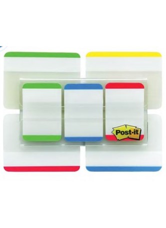Post-it® Durable Tabs, 1" & 2", Assorted Colors, 114 Tabs/Pack (686VAD1)