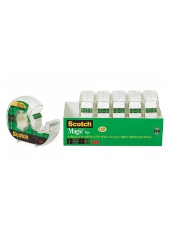 Scotch® Magic™ Tape with Refillable Dispenser, 6/Pack