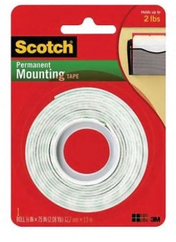 Scotch® Foam Mounting Tape, 1/2"W