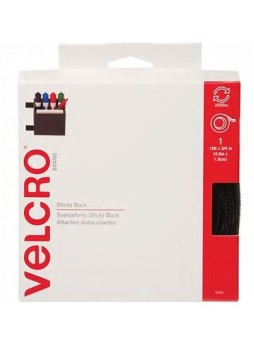 Velcro® Fasteners, 3/4"x15' Roll, Black