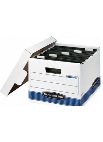 BANKERS BOX® Hang'n'Stor™ Medium Duty Storage Boxes, 4/Pack