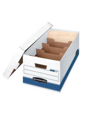 Bankers Box® DividerBox™ Medium-Duty Storage Boxes, Letter Size 10"H x 12"W x 24"D