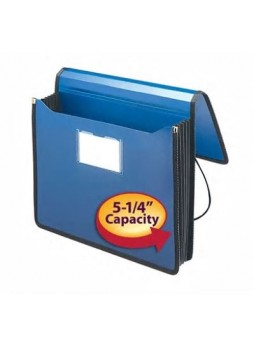 Smead Poly Premium Wallet, 5-1/4" Expansion, Letter Size, Navy Blue (71503)