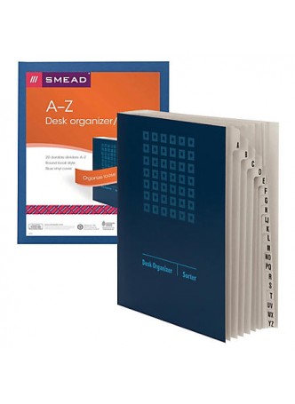 Smead® Desk File/Sorter, A-Z, Letter Size, 35% Recycled, Blue/Gray, Each