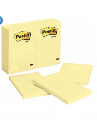 Post-it® Notes, 4" x 6", Canary Yellow, 12 Pads/Pack (659-YW)