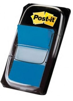 Post-it® Flags with Pop-Up Dispenser, 1" Wide, Blue, 100 Flags/Pack (680-BE2)