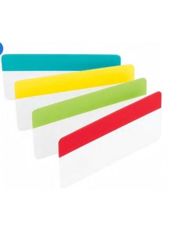 Post-it® Durable Filing Tabs, 3" Wide, Assorted Colors, 24 Tabs/Pack (686ALYR3IN)