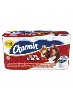Charmin Ultra Strong, bathroom tissue paper, 16 rolls to 32, 2 ply, Charmin 92271