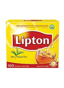 Lipton® Tea Bags, Black tea, Box Of 100