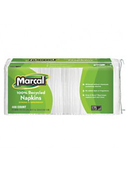 Marcal® 100% Recycled Luncheon Napkins, 1-Ply, Pack Of 400