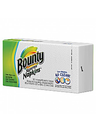  Bounty 1-Ply Everyday Napkins, 15" x 17", White, Pack Of 100