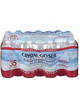 Crystal Geyser Natural Alpine Spring Water, 16.9 Oz, Carton Of 35