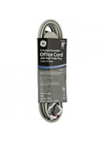 GE 3-Outlet Office Extension Cord, 8', Gray - 847478