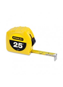 Tape measure, 25 ft Length 1" Width - 1/16 Graduations - Imperial Measuring System - Plastic - 1 Each - Yellow - bos30455