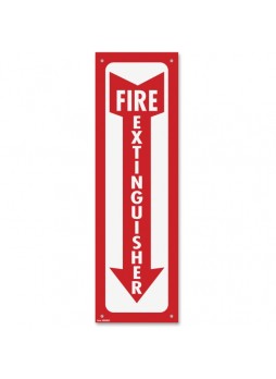 Glow in The Dark Design - "Fire Extinguisher" - 4" Width x 13" Height - Plastic - Red, White - cos098063