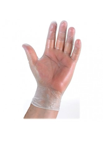 Gloves, Medium Size - Clear - Vinyl - Powder-free, Latex-free, Disposable, Ambidextrous - 100 / Box - gjo15392