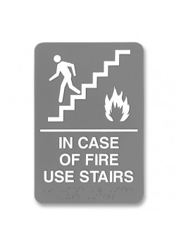 Fire Use Stairs - 6" Width x 9" Height - Plastic - White - uss5400