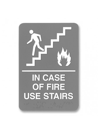 Fire Use Stairs - 6" Width x 9" Height - Plastic - White - uss5400