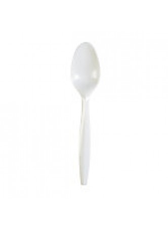 Genuine Joe Dixie Heavy/Medium-Weight Polypropylene Spoons, White, Box Of 1,000