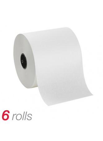 SoftPull® Hardwound Paper Towel Rolls, 7" x 1,000', White, Case Of 6