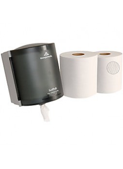 Georgia-Pacific SoftPull® Dispenser And Paper Towel Trial Kit, 9 1/4" x 8 3/4" x 11 1/2", Smoke, Each