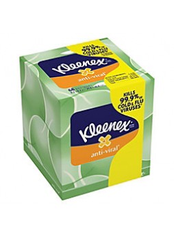 Kleenex® BOUTIQUE™ 3-Ply AntiViral Facial Tissue, Box Of 68 Tissues