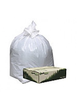 Webster EarthSense 75% Recycled Star bottom Commercial Can Liners, 13 Gallons, 0.70 Mil Thick, 24" x 31", White, Box Of 150 - 905864