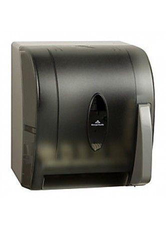 Georgia-Pacific Vista® Hygienic Push Paddle Roll Paper Towel Dispenser, 14" x 10 3/10" x 12", Smoke