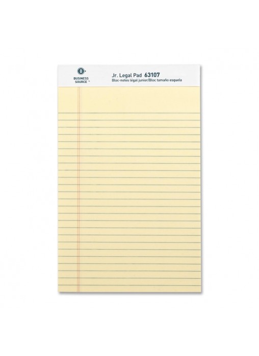 Emraw Canary Jr Pack of 6 5 Inch X 8 Inch Perforated Edge Legal Ruled Junior Size Universal 50 Sheets Writing Pad- Yellow 50 Ct 
