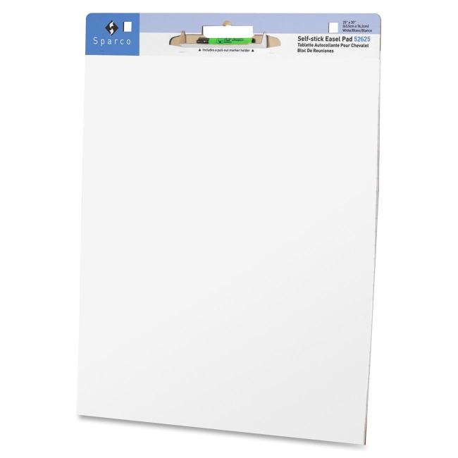 Vertical-Orientation Self-Stick Easel Pads, Green Headband, Unruled, 25 x  30, White, 30 Sheets, 2/Carton - Office Express Office Products